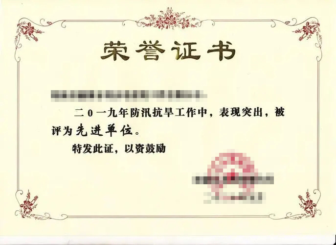 荣誉证书六