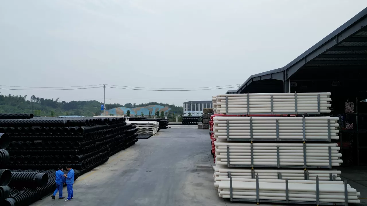 Construction process of pre-buried and reserved PVC drainage pipeline in AD (1)