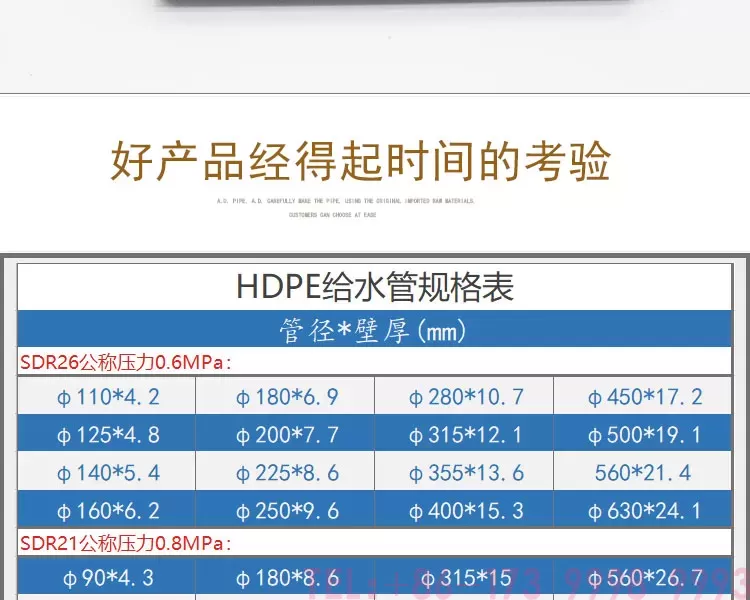 ท่อประปา PE ADลำดับที่6ตัวอักษรจีน