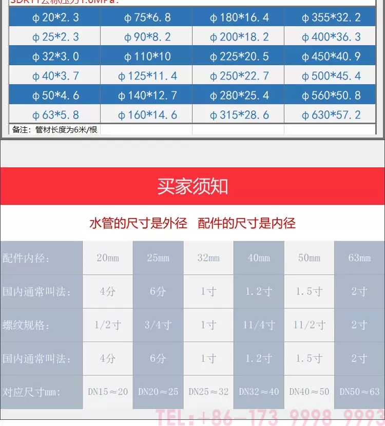 ท่อประปา PE ADลำดับที่8ตัวอักษรจีน